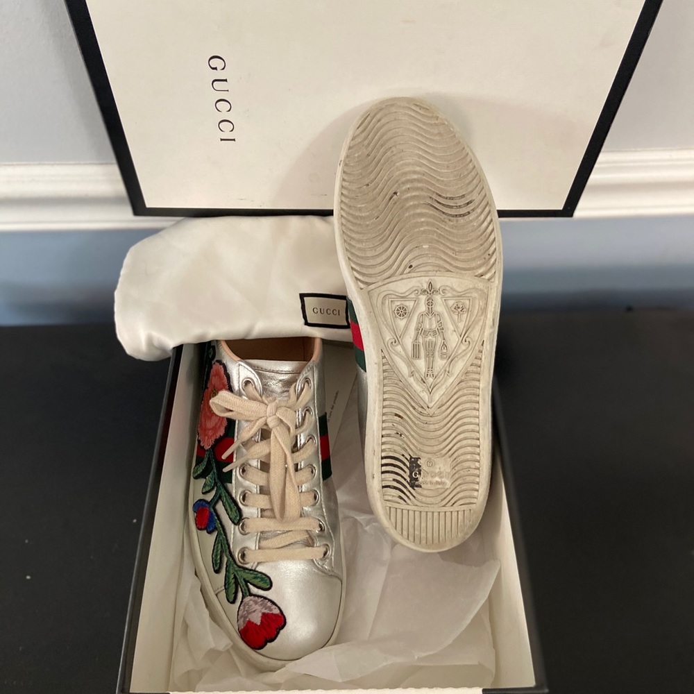 Gucci Casual Sneaker size 37 1/2 lightly worn - Picture 7 of 15
